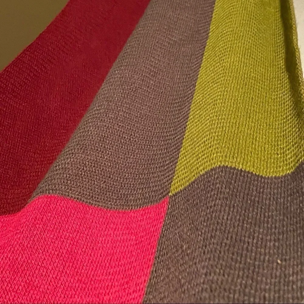 Bonnefoy Color Block Wool Blend Scarf